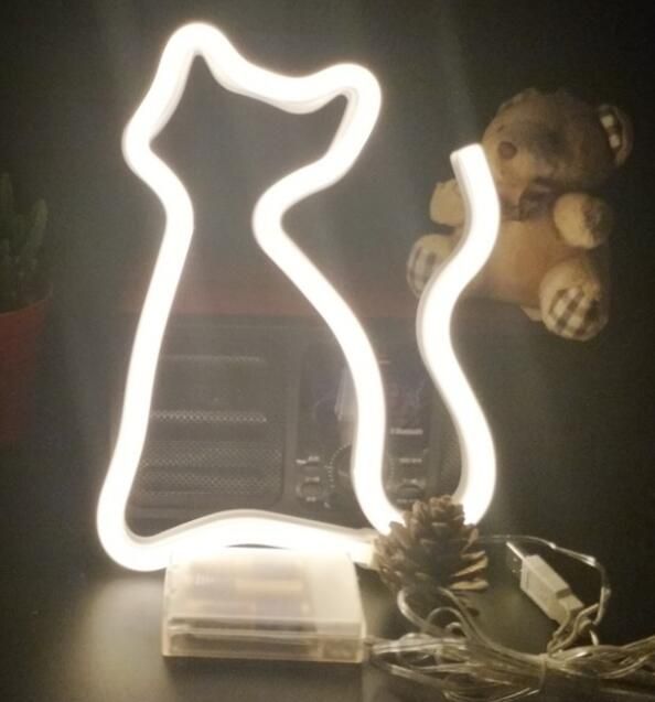 compre luz de noche de neon led de neon para ninos dormitorio de led lampara de mesa rainbow neon para bar dormitorio decoracion a 9 del zhong8889