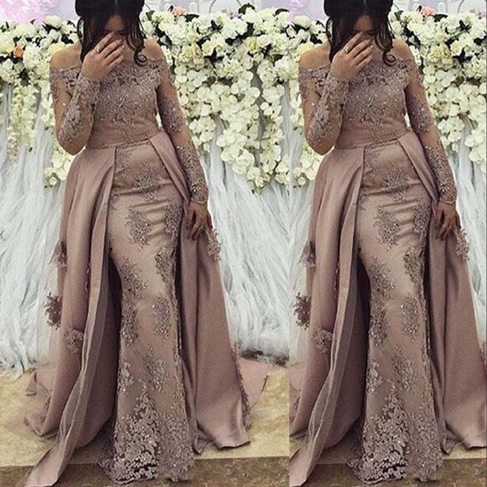 New Sexy Arabic Evening Dresses Wear For Women Off Shoulder Mermaid