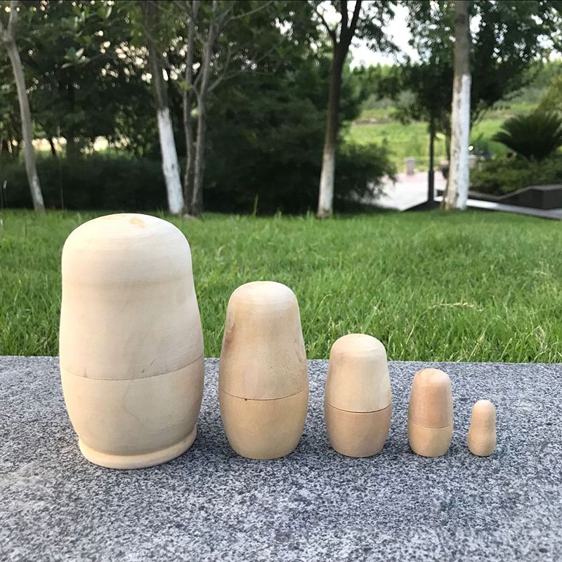 unpainted russian nesting dolls