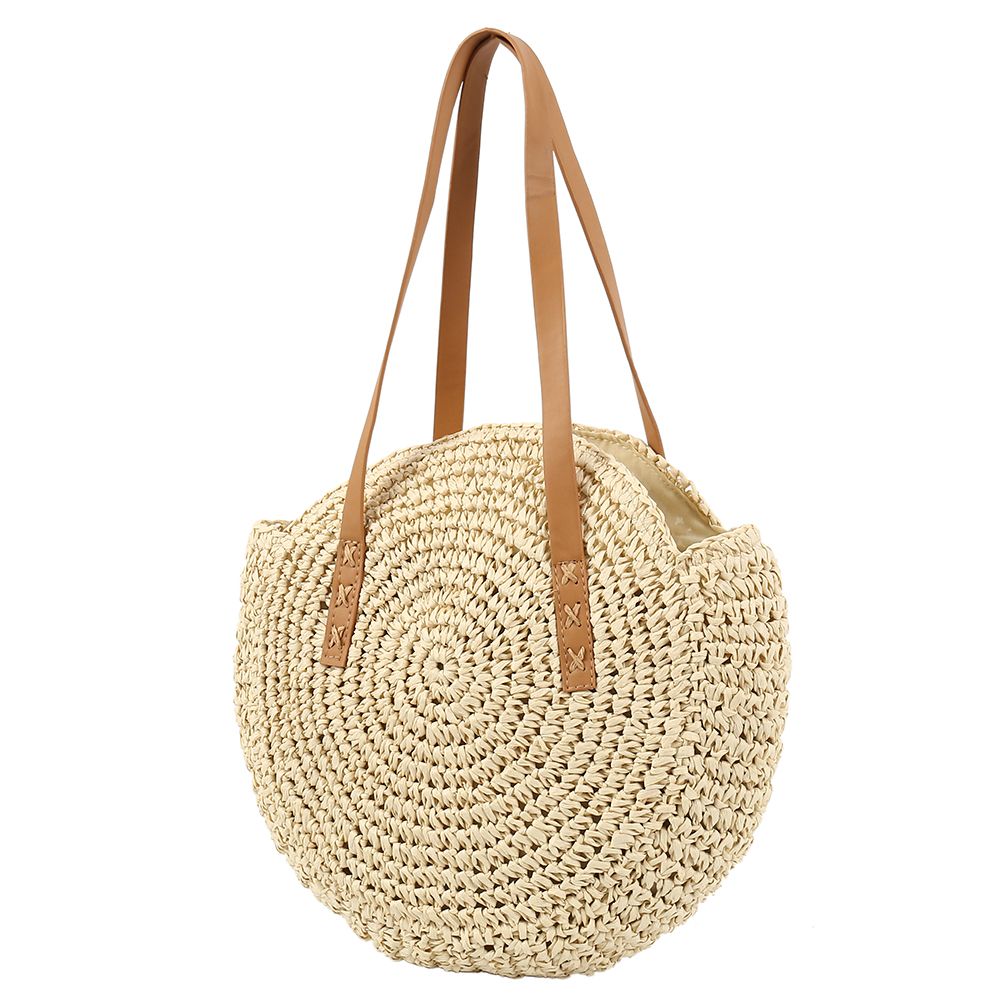 Bolsos redondos de paja para mujer bolso de mimbre paraVerano bol XYX Bolsos redondos de paja para mujer bolso de mimbre paraVerano bol XYX