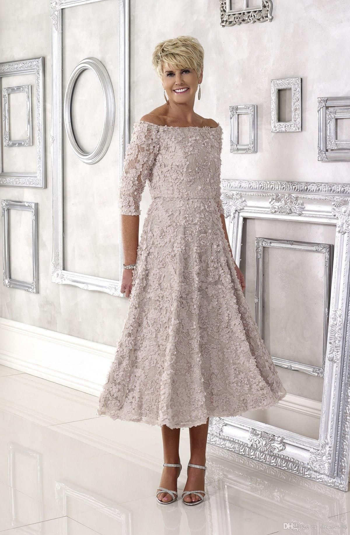 mother of bride cocktail length dresses