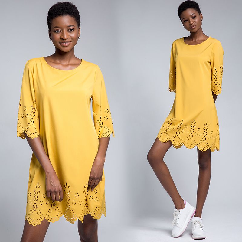 yellow mini sundress