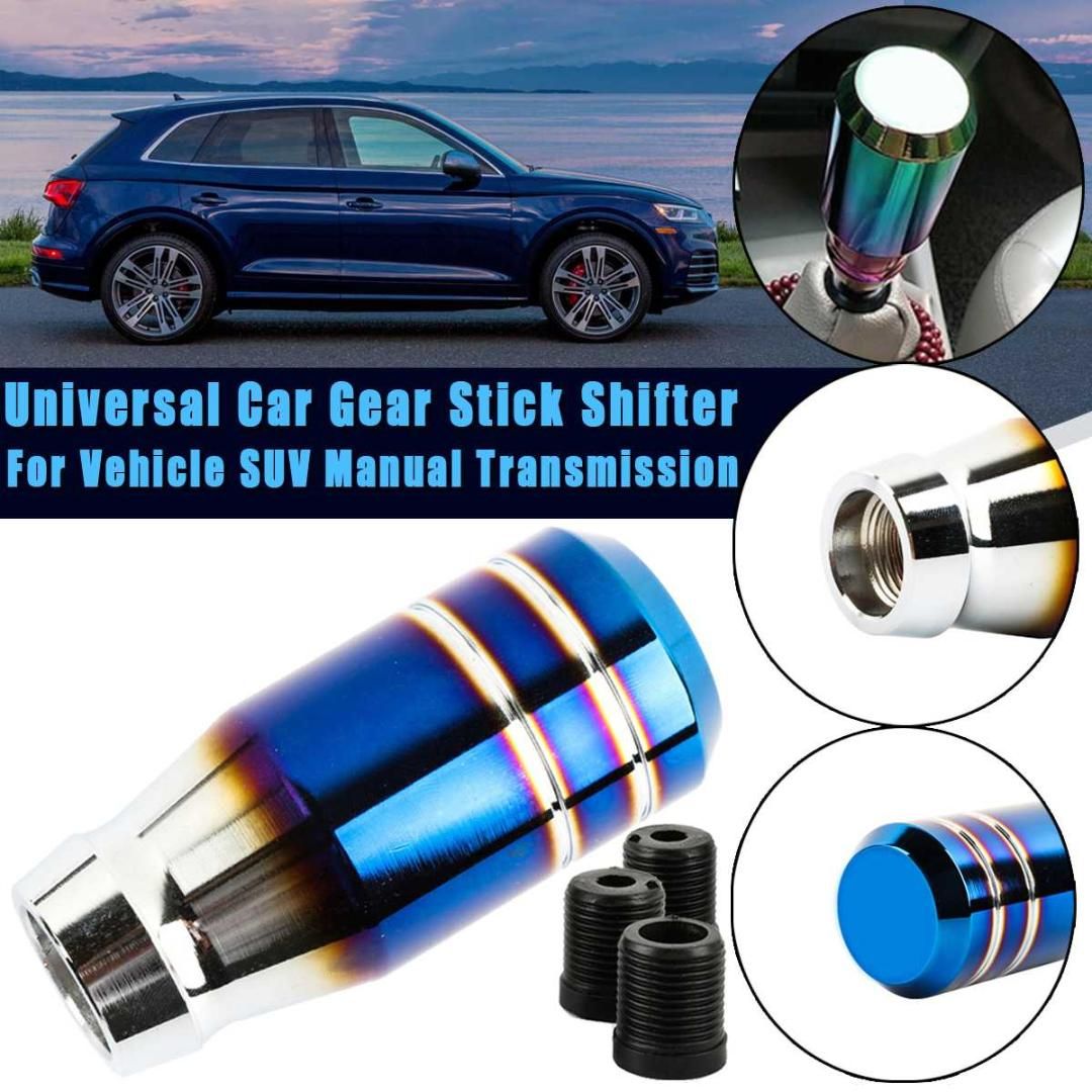 Universal Aluminum Manual Automatic Car Gear Stick Shifter Shift Knob Lever Blue