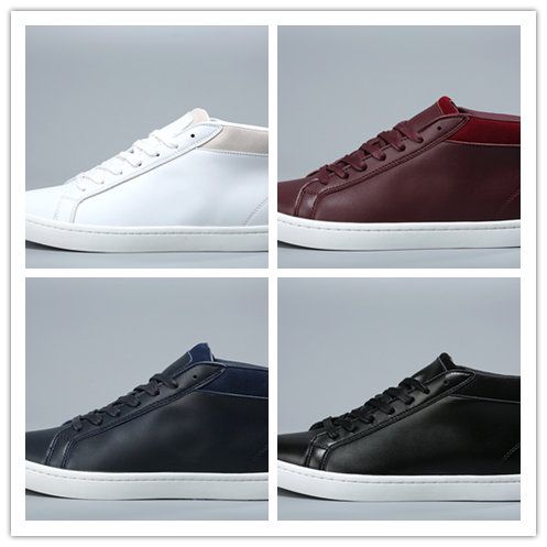 high cut shoes leather