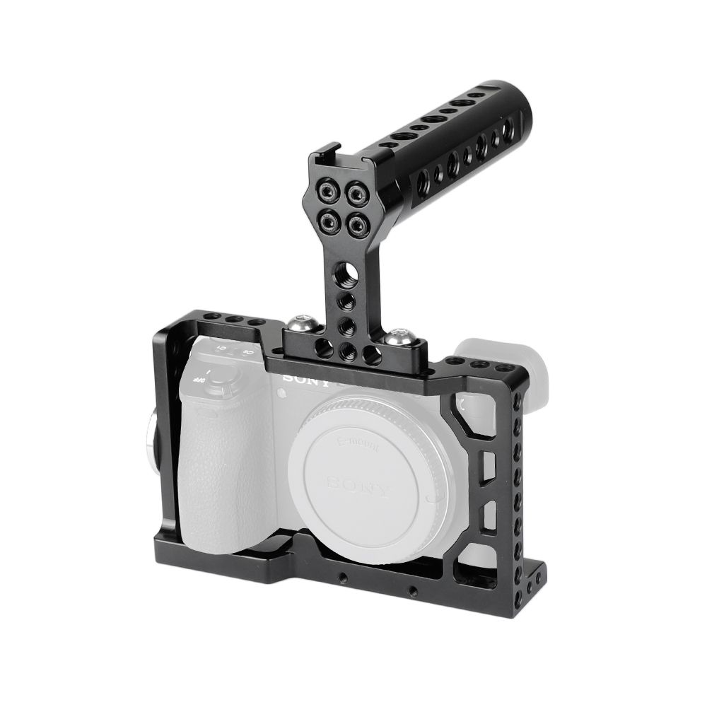 Happyshopping Adjustable Stand Camera Cage Handle Stabilizer for Sony A6300 Color : Black Black A6000,