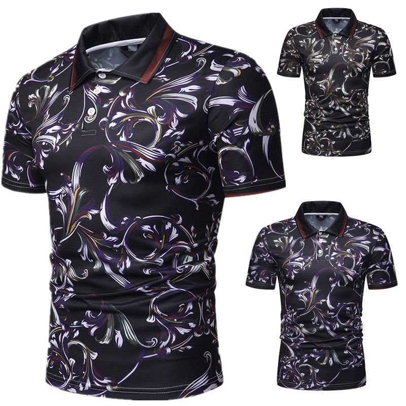 polos de flores hombre