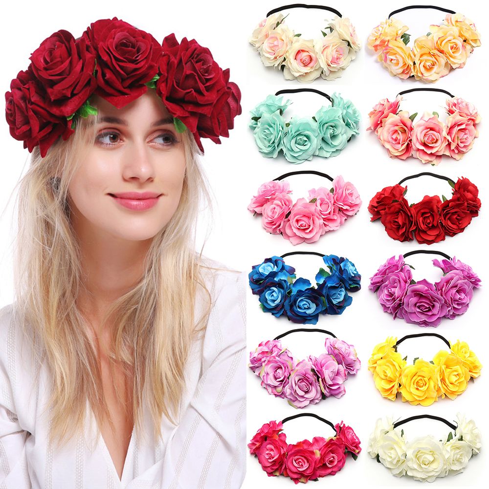 wedding floral head wreaths