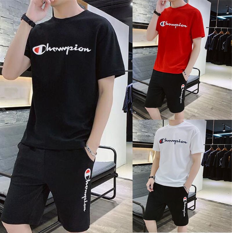 champion short set for men's