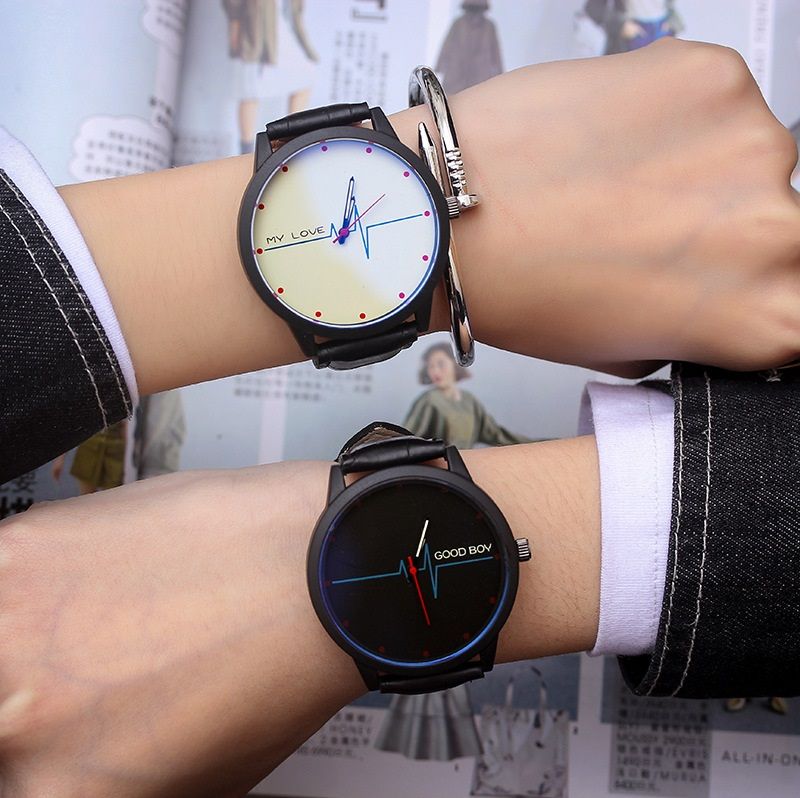 New Couple Watches Fashion Lovers Men Women Hot Selling Quartz Analog Faux Black Leather Band Wrist Watch Buy Watch Online Buy Watch From Kencx 1 57 Dhgate Com