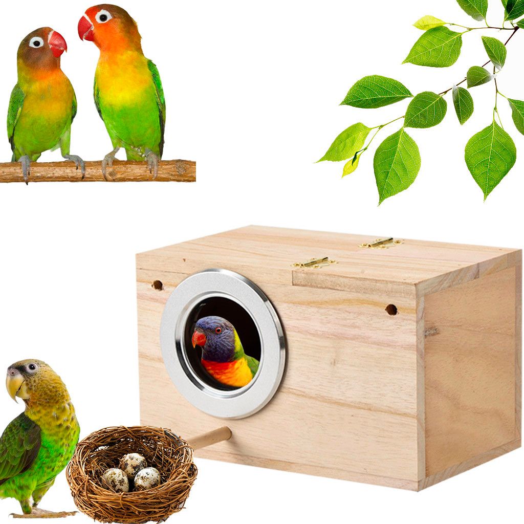 2020 Bird Cage Parrot House Wooden Bird House Warm Bird Nest House For Small Pet Parakeets