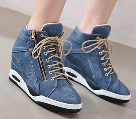 womens hidden wedge trainers