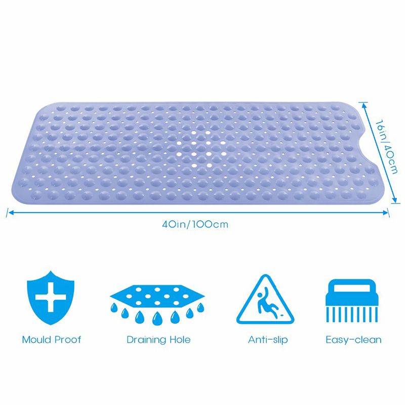 2019 Extra Long Bathtub Non Slip Mats Pvc Mildew Resistant Anti