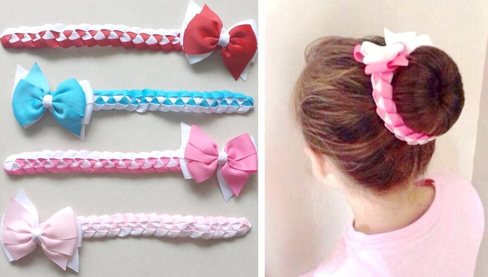 Updo Hair Bun Wraps Bows Clips Head Wrap Gingham Hair Band