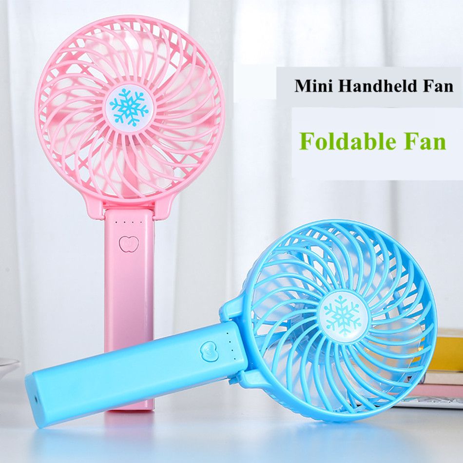 Color : Green Mini Portable Cooling Fan USB Folding Small Fan Rotatable Desktop Fan Mini Rechargeable Handheld Portable Fan