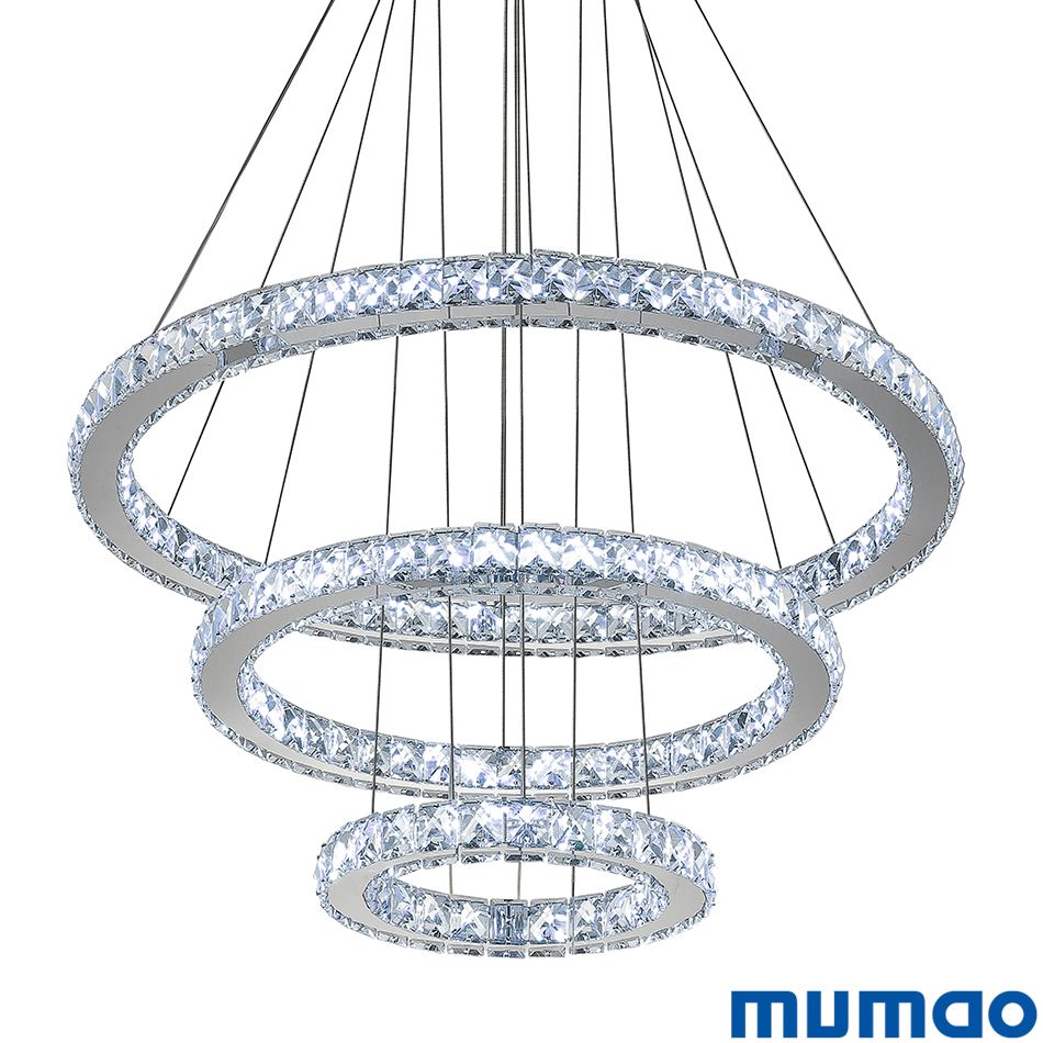 Großhandel LED Ring Pendelleuchte Kristall Moderne Pendelleuchte  Kronleuchter Lichter Für Hauptbeleuchtung Wohnzimmer Lampen LED Kristall  Kreis