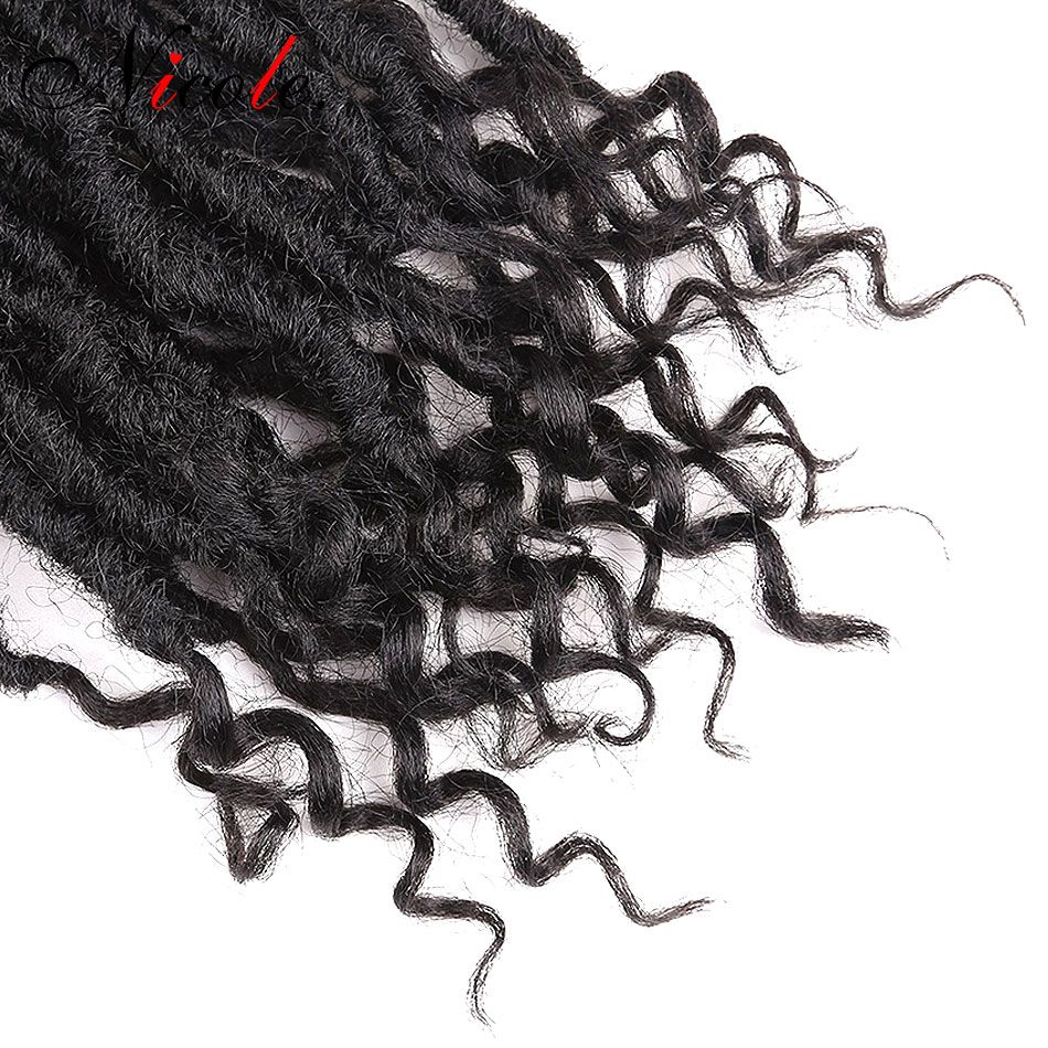 2019 Nicole Hair 24 Strands Braiding Crochet Bulk Synthetic Goddess Faux Locs Curly Ends Crochet Braids Hair Locs Black Brown 18 Inch Hair From