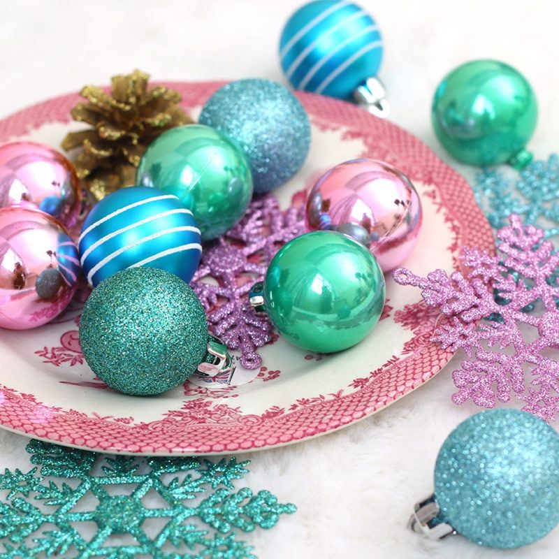 colorful christmas ornaments