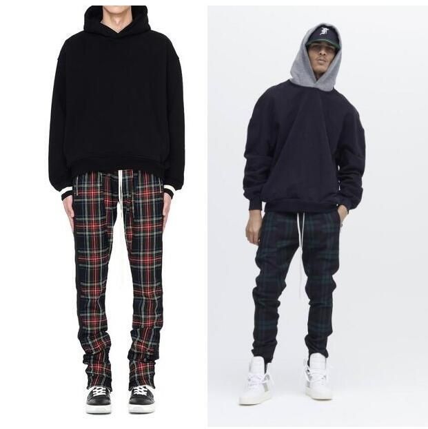 plaid skinny zip track pants