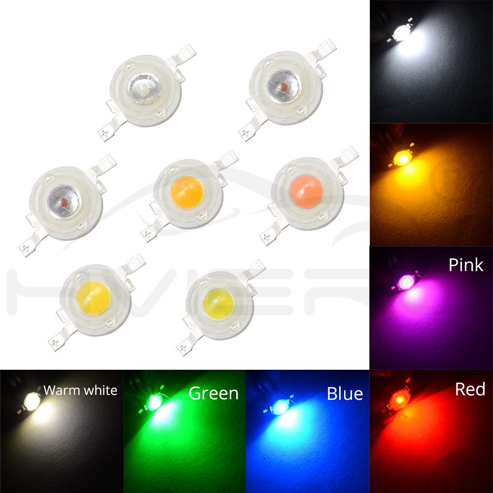 10x Hi-Power LED 1w amarillo 580-595nm