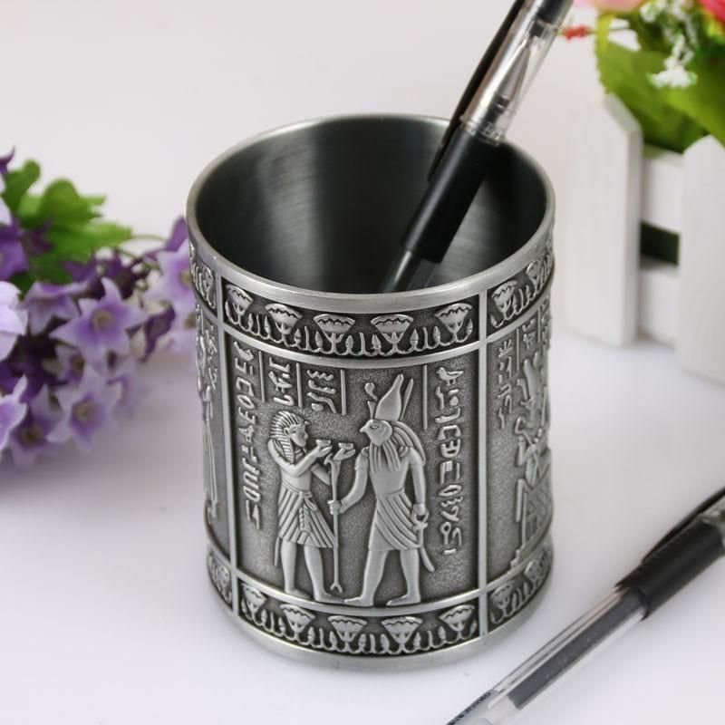 2019 Elimelim Metal Egypt Pen Holder Office Office Accessories