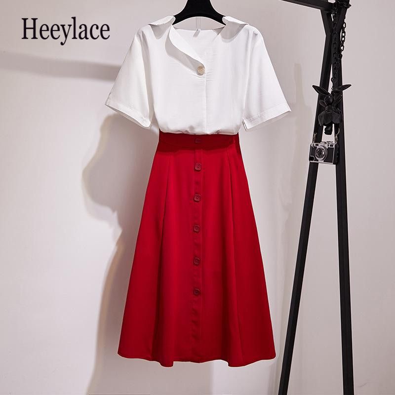 long skirt white shirt