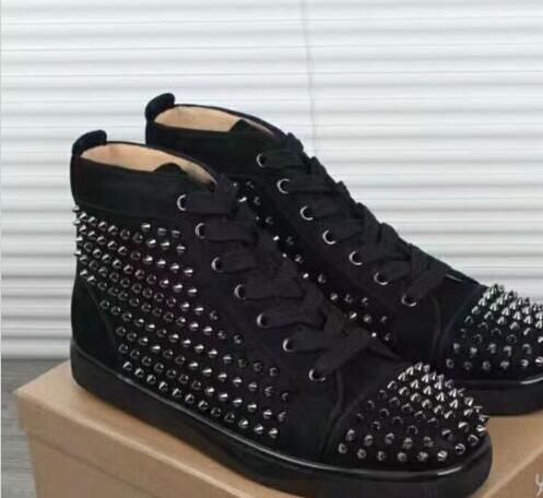mens studded high top sneakers