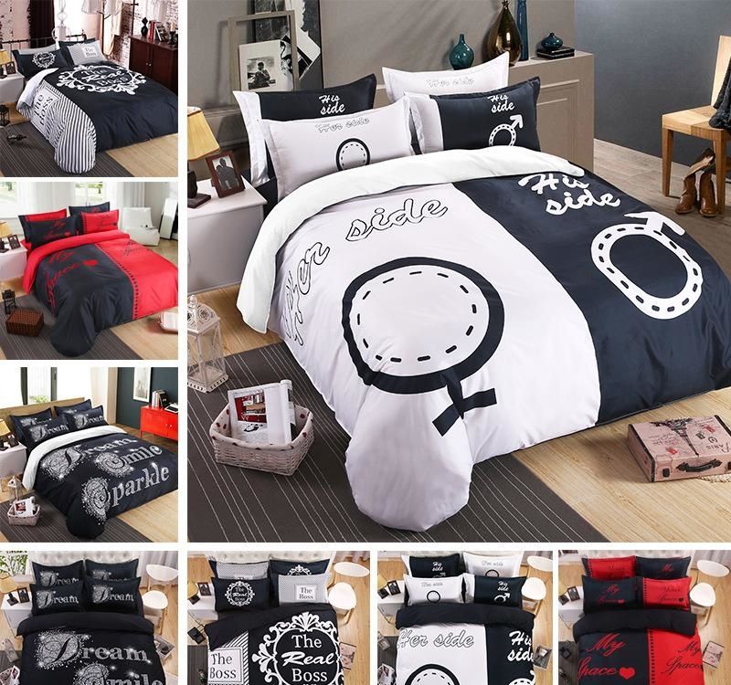 Duvet Set 1 Quilt Cover 1 Fitted Sheet 2 Pillow case 3D Images Bedding Set 211