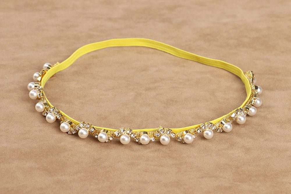 pearl headband gold