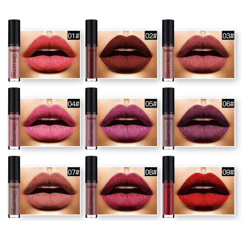 Acheter Brillant à Lèvres Mat 38 Couleurs Rouge à Lèvres Liquide Imperméable Longue Durée Maquillage Lèvres Tendance Nouvelle Couleur Brillant à