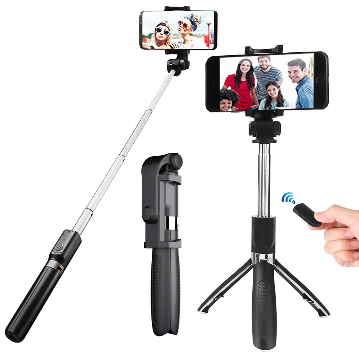 2019 Hot Selling L01 Contrôle de la télécommande sans fil Bluetooth Extensible Selfie Stick Tripod Monopod Stand for 3.5-6.2 "Inch Smartphones