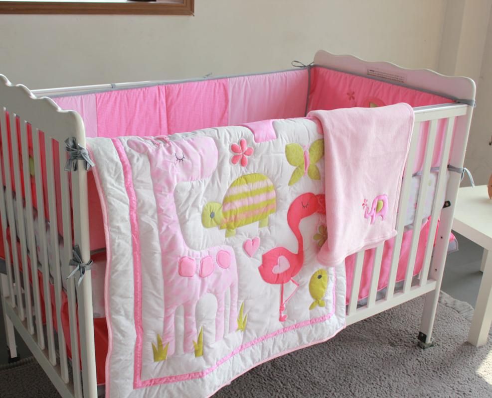 flamingo crib bedding