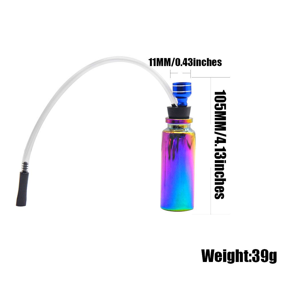 Rainbow Mini Hookah Glass Water Pipe For Tobacco & Wax Smoking, 120MM  Aluminum Metal Rig With Colorful Hook, Compact Size & Easy To Clean Ideal  For Home, Outdoors & Parties From Uncletomcabin