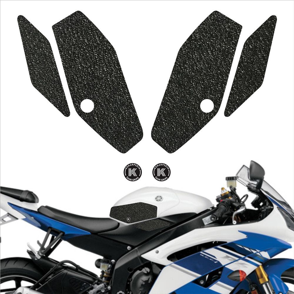 Tank Traction Gas Pad Side Fuel Knee Grip Decal Fit Yamaha YZF R6 06-07 white Tank Traction Gas Pad Side Fuel Knee Grip Decal Fit Yamaha YZF R6 06-07 white