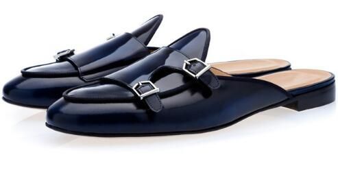 Acquistare Scarpe Uomo Con Fibbia Blu Scuro Scarpe Con Lacci Blu Scuro  Mocassini Con Fibbia Uomo EU39 EU46 Scarpe Casual Uomo Con Colori  Personalizzati Economico | Consegna Veloce E Qualità | It.Dhgate