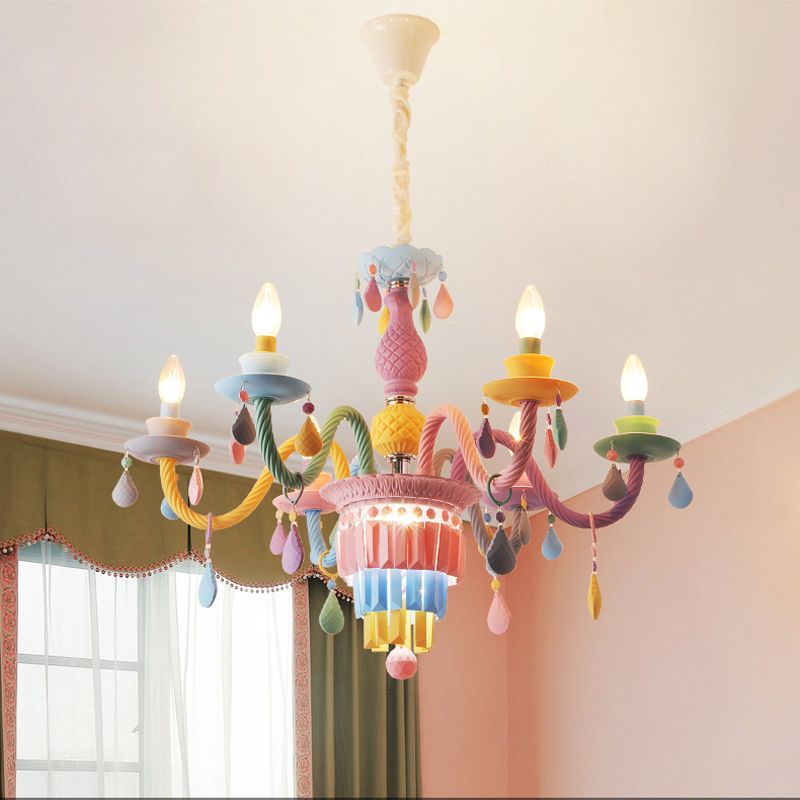 Childrens Room Chandeliers Creative American Candle Chandelier Lighting
