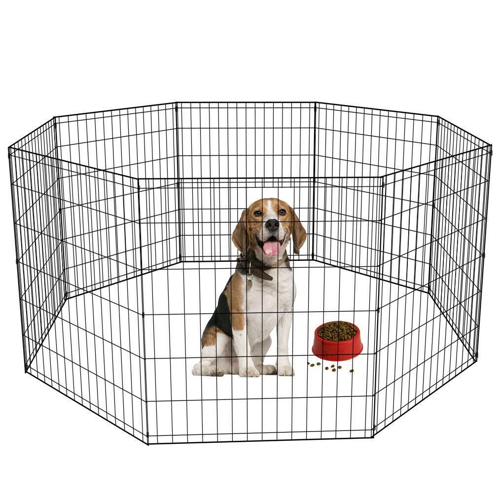 2020 30 Tall Dog Playpen Crate Fence Pet Play Pen Exercise Cage 8 Panel