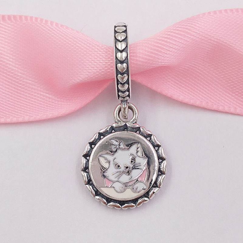100/% 925 Sterling Silver with Black Enamel Charm Fits DIY Bracelets Necklaces Disney Parks Cute Doll Dangle Charm