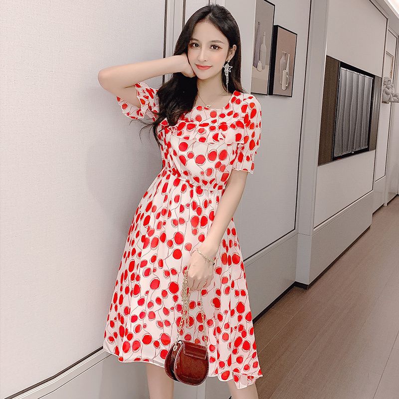 chiffon dress korean style