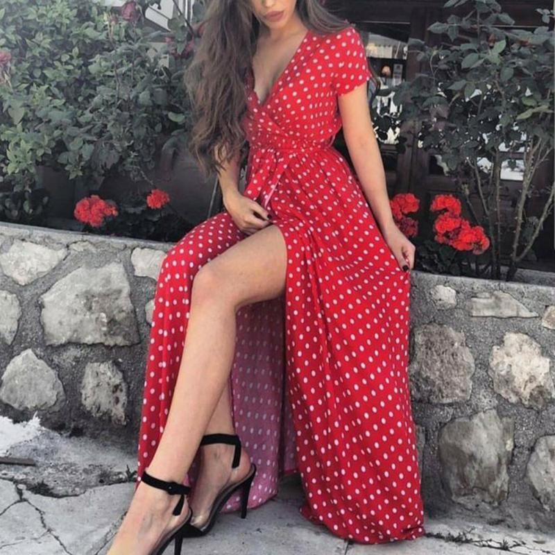 beach dress red