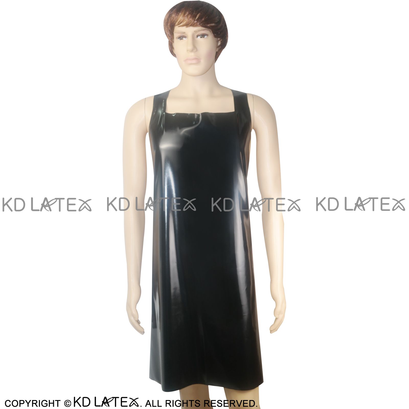 Halter Black Sexy Latex Apron Costumes 