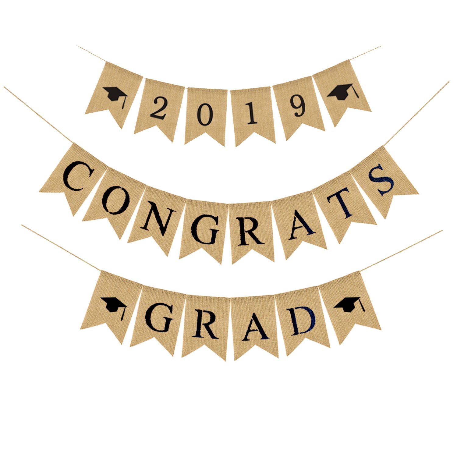 Party Decoration Hessian Pennant Triangle Burlap Banner Candy Bar