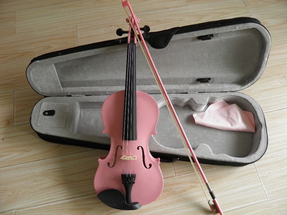 Compra Handmand Violín Rosa Completa Con El Caso Lazo Rosa 3/4 2/4 1/4 4/4  1/8 Barato | Entrega Rápida Y Calidad | Es.Dhgate