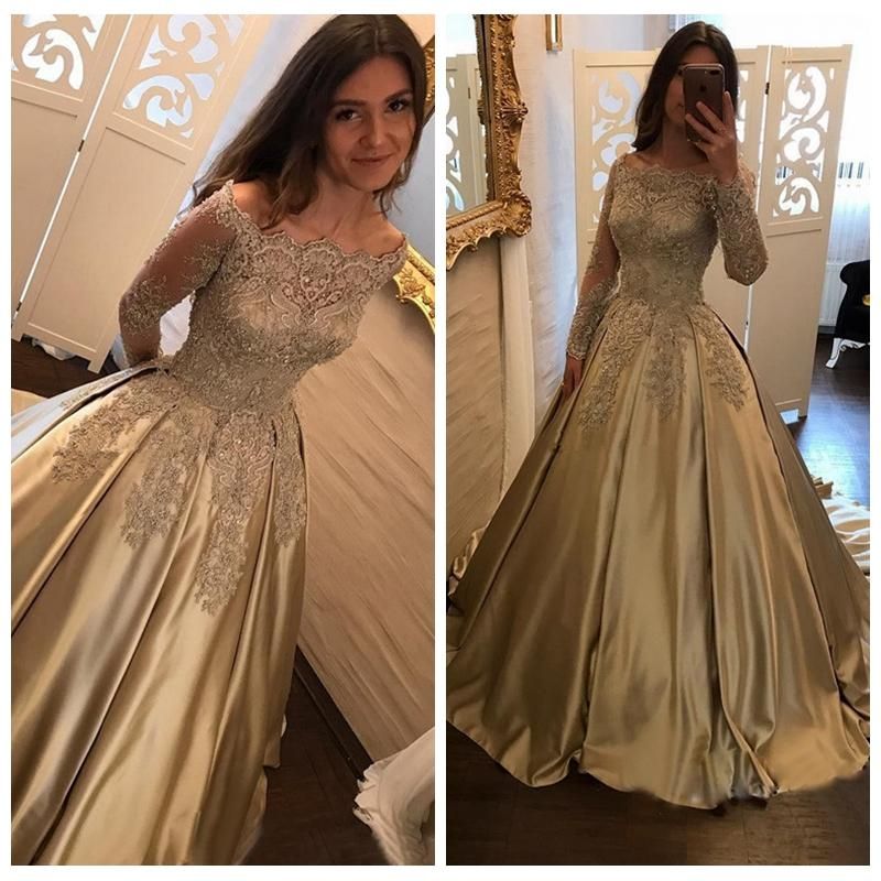 gold prom dresses 2018