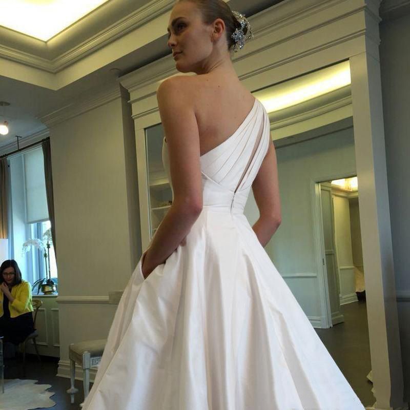 one shoulder wedding dress uk