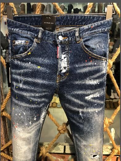 Großhandel NEW2019 Männer 100% Baumwolle Klassisch Kultivieren Sich Lässig Spritzwasser Färben Jeans Biker Denim Fashion Designer Hosen Herren Jeans Großhandel NEW2019 Männer 100% Baumwolle Klassisch Kultivieren Sich Lässig Spritzwasser Färben Jeans Biker Denim Fashion Designer Hosen Herren Jeans