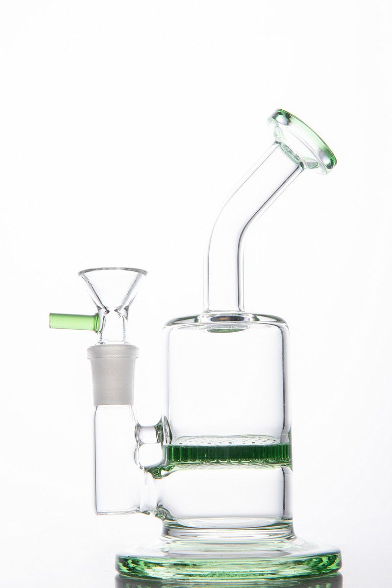 2020 7 Inch Percolator Glass Bong Bent Water Bong Handmade