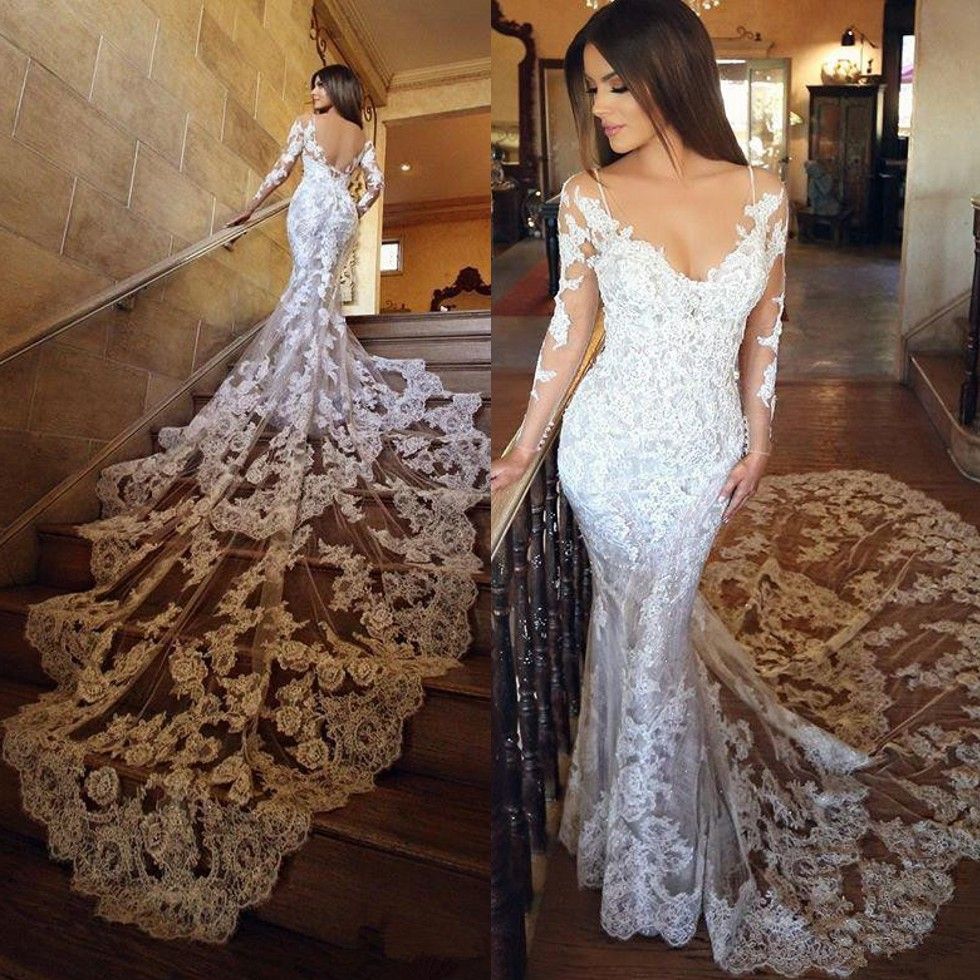 backless lace wedding dress