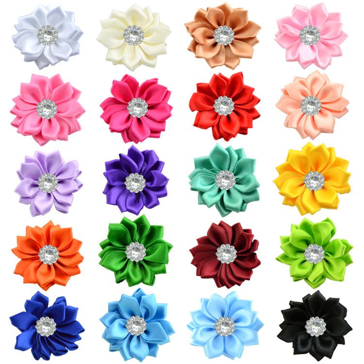 Cute Baby girl hair Ribbon flower For hair clips hairpins kids DIY hair accessories Cute Baby girl hair Ribbon flower For hair clips hairpins kids DIY hair accessories