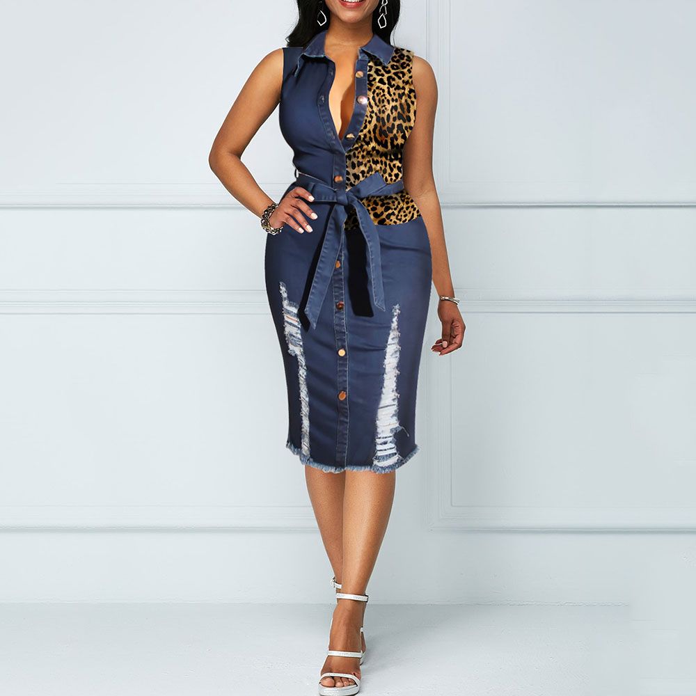 plus size denim midi dress