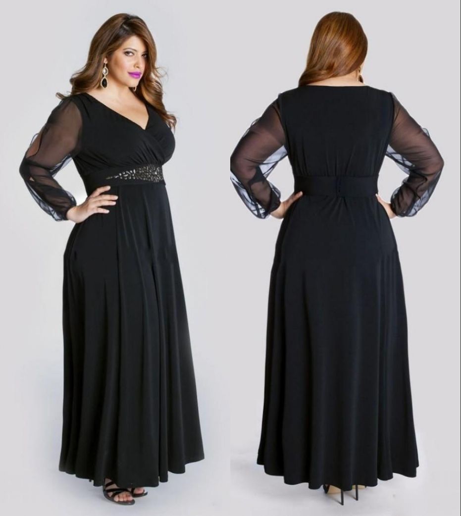 black long sleeve dresses formal